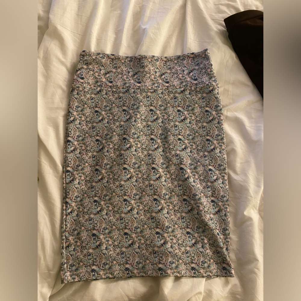 Floral Patterned Skirt - Blue and Pink